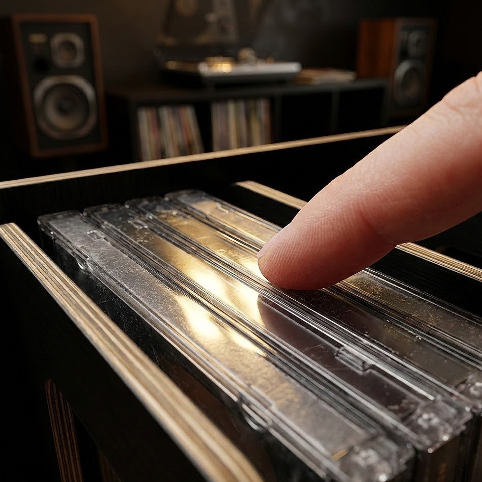 Natural Finish Bamboo CD Storage Rack | Stylish CD Display | Vin Up