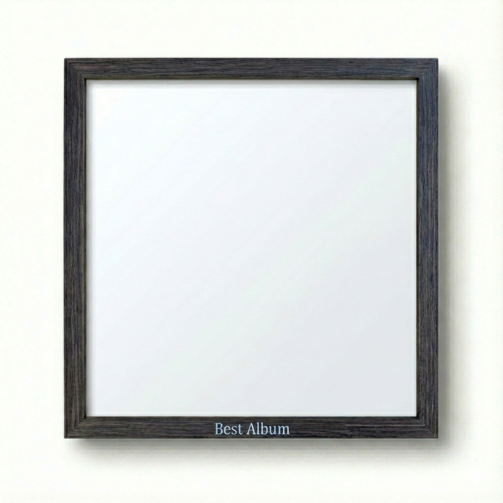 Dark Wood Vinyl Record Frame | 12" LP Album Display | Scandi Style