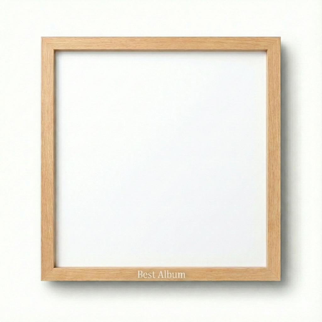 Light Wood Vinyl Record Frame | 12" LP Album Display | Scandi Style