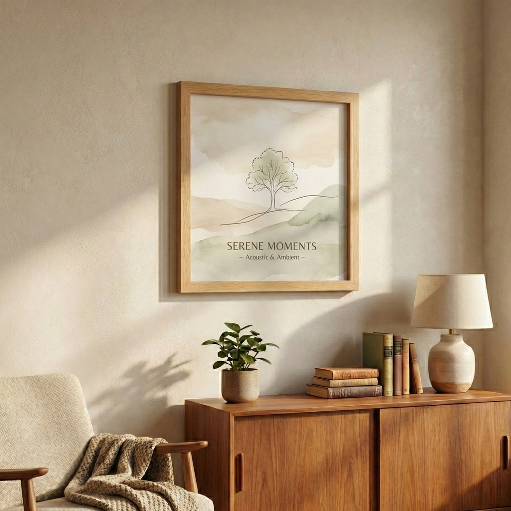 Light Wood Vinyl Record Frame | 12" LP Album Display | Scandi Style